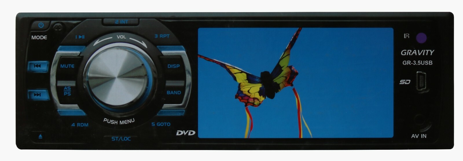 Gravity GR-3.5USB Car Audio DVD Entertainment System w / 3.5″ TFT Screen
