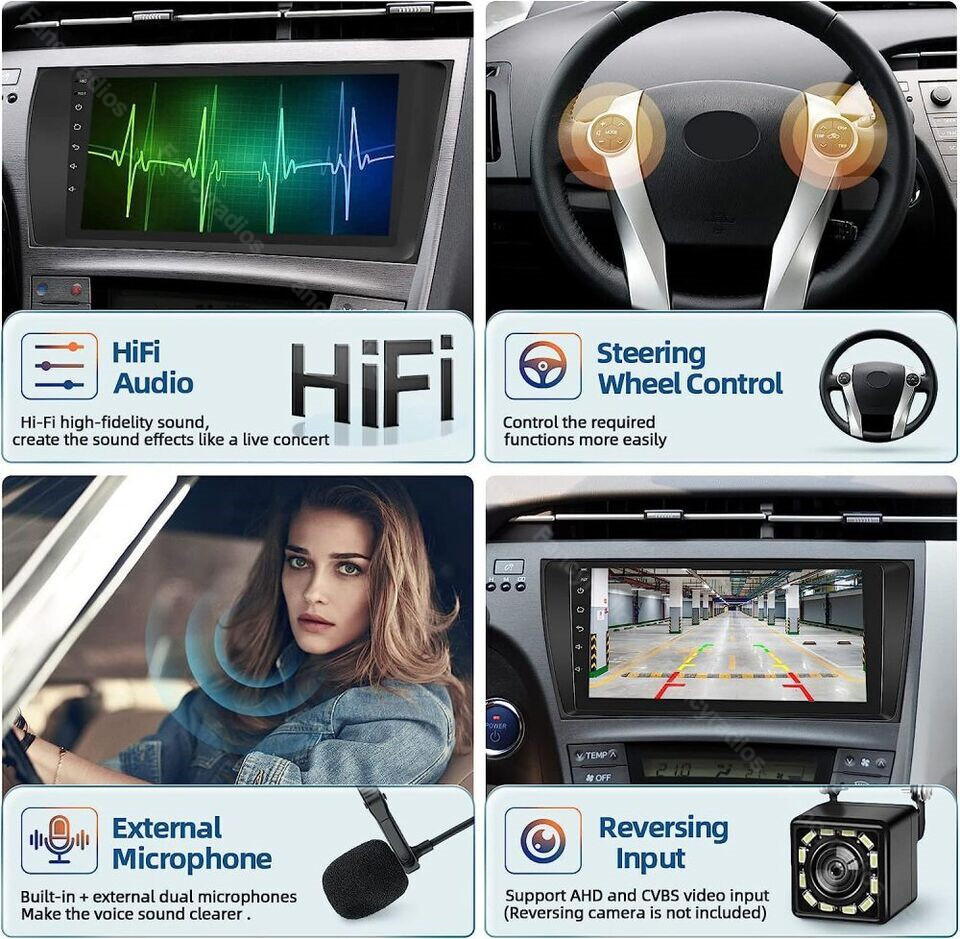 Android 13 For Toyota Prius 2010-2015 Carplay Car Stereo Radio Navi GPS 1280*800