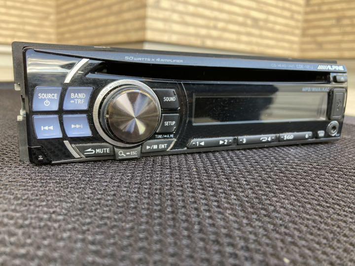 ALPINE CDE-121J CD-R RW MP3 WMA EQ AM FM USB AUX Head unit Tested Working