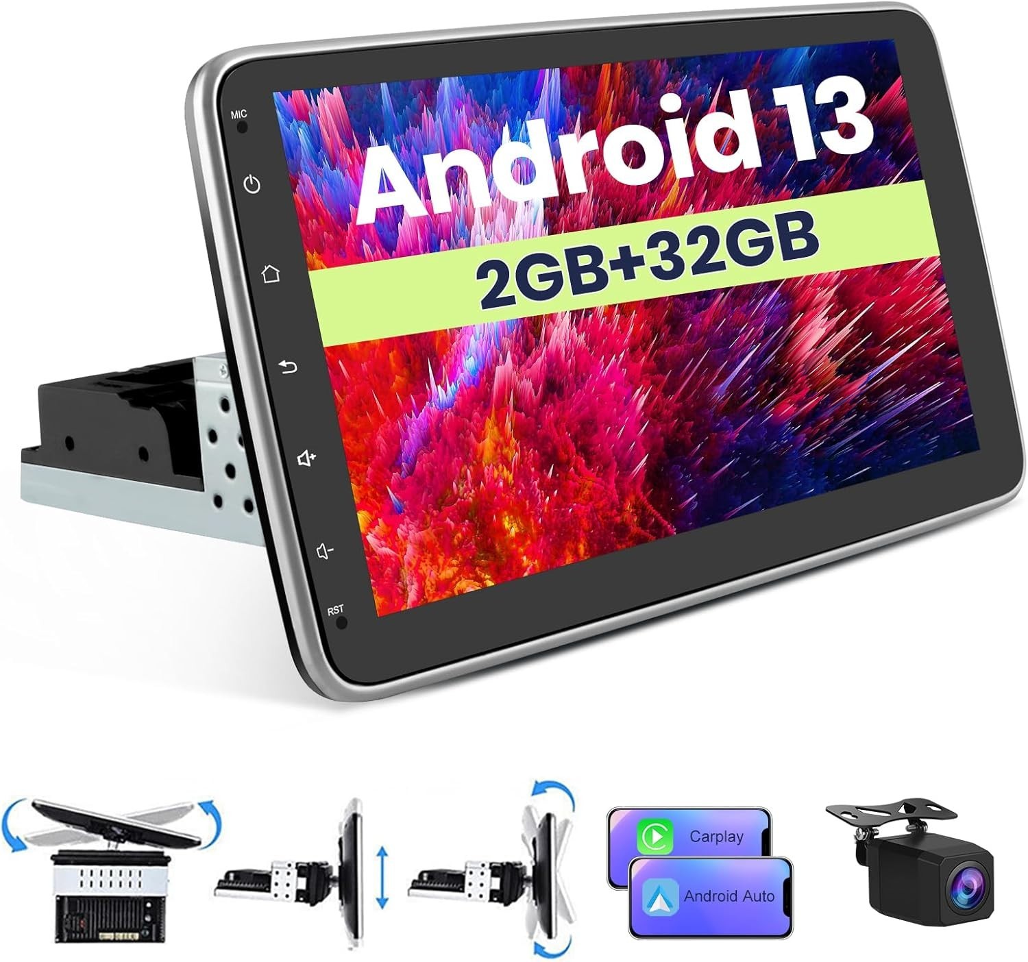 10 Inch Bluetooth Car Stereo with GPS & Rear Camera Integration – Modern Upgrade