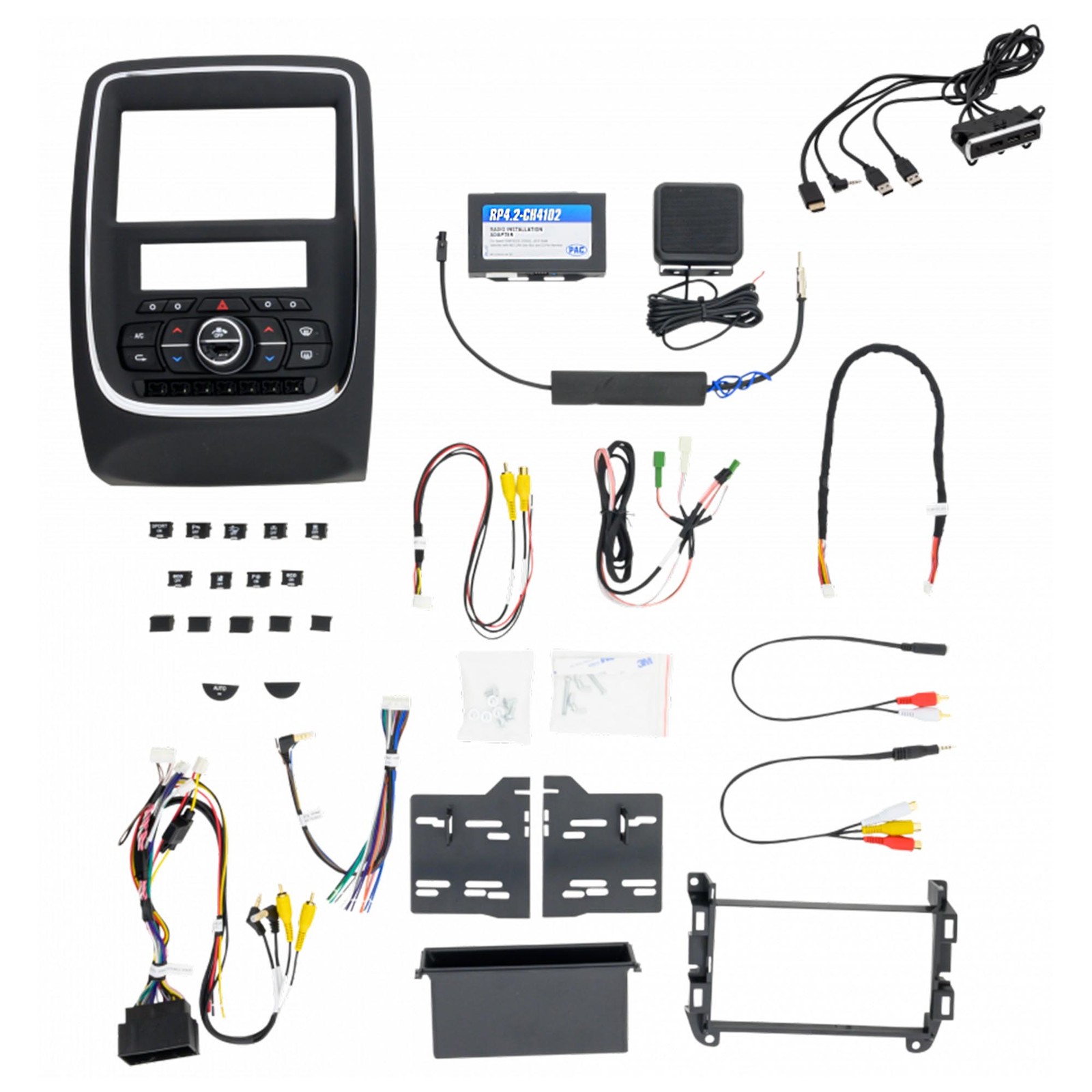 Alpine INE-W970HD CD/DVD GPS Receiver + PAC RPK4-CH4102 Kit for Dodge Durango
