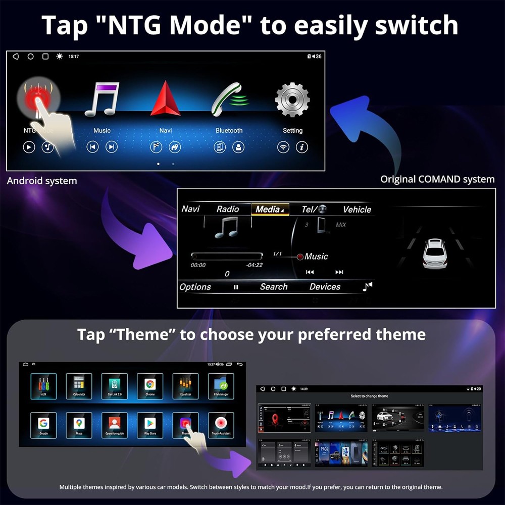 12.3” Car Radio Stereo Android 4G+64GB For Mercedes-Benz B-Class W246 2013-2014