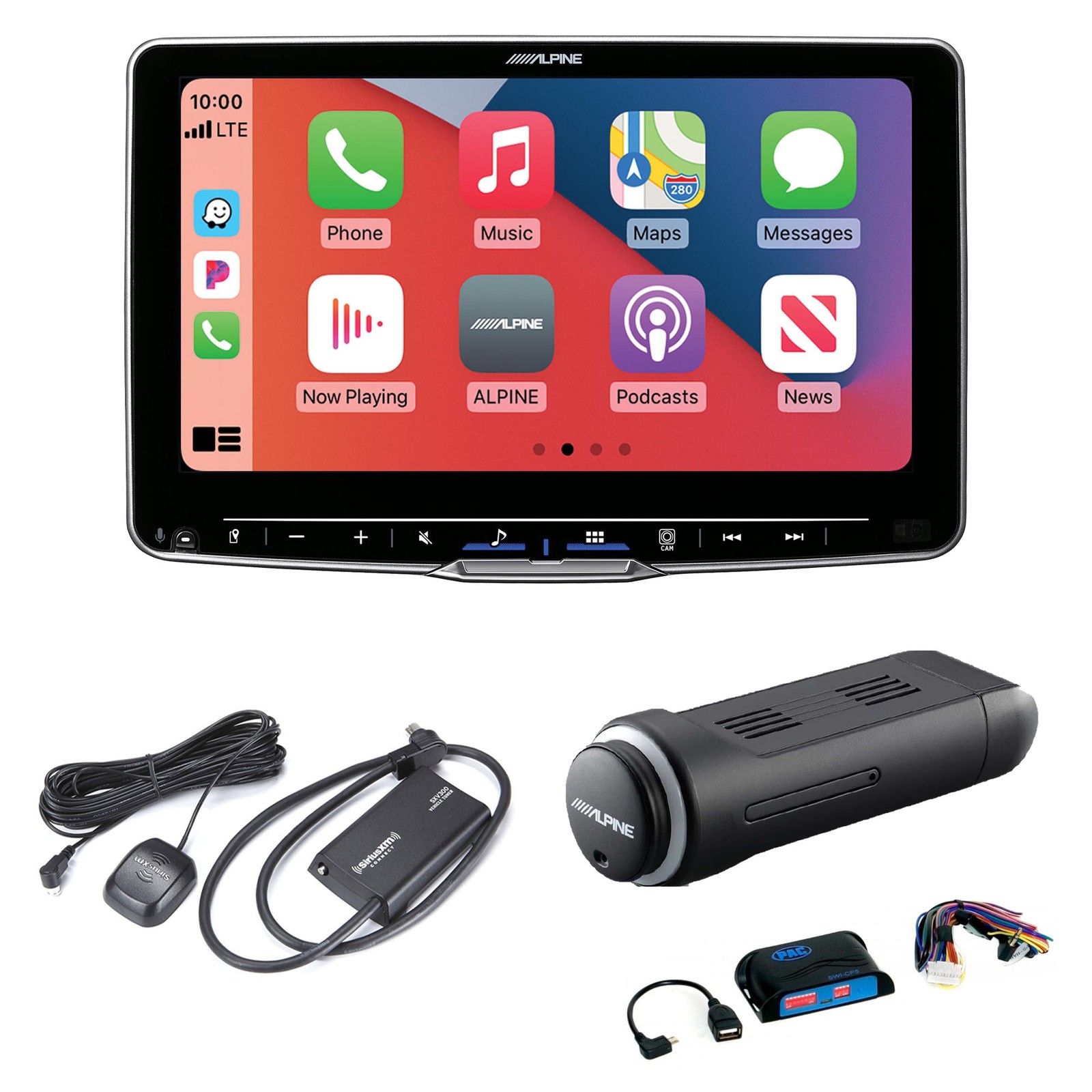 Alpine ILX-F509 Halo9 9″ Receiver w/ KTX-NS01 Nav & Satellite Tuner