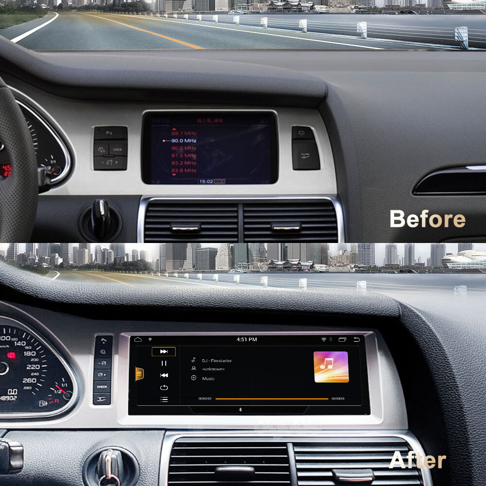 10.25inch Android Screen Display autoradio CarPlay GPS Audi Q7 2006-2015 Ugode