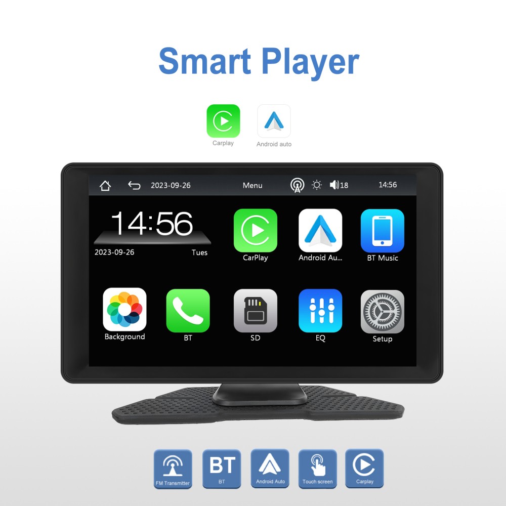 9 inch Adjustable Car Stereo RadioWireless Apple Carplay Auto Touch Screen BT