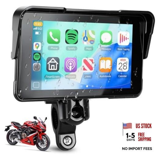 Motorcycle CarPlay Screen—Wireless Android Auto—5-Inch—With GPS
