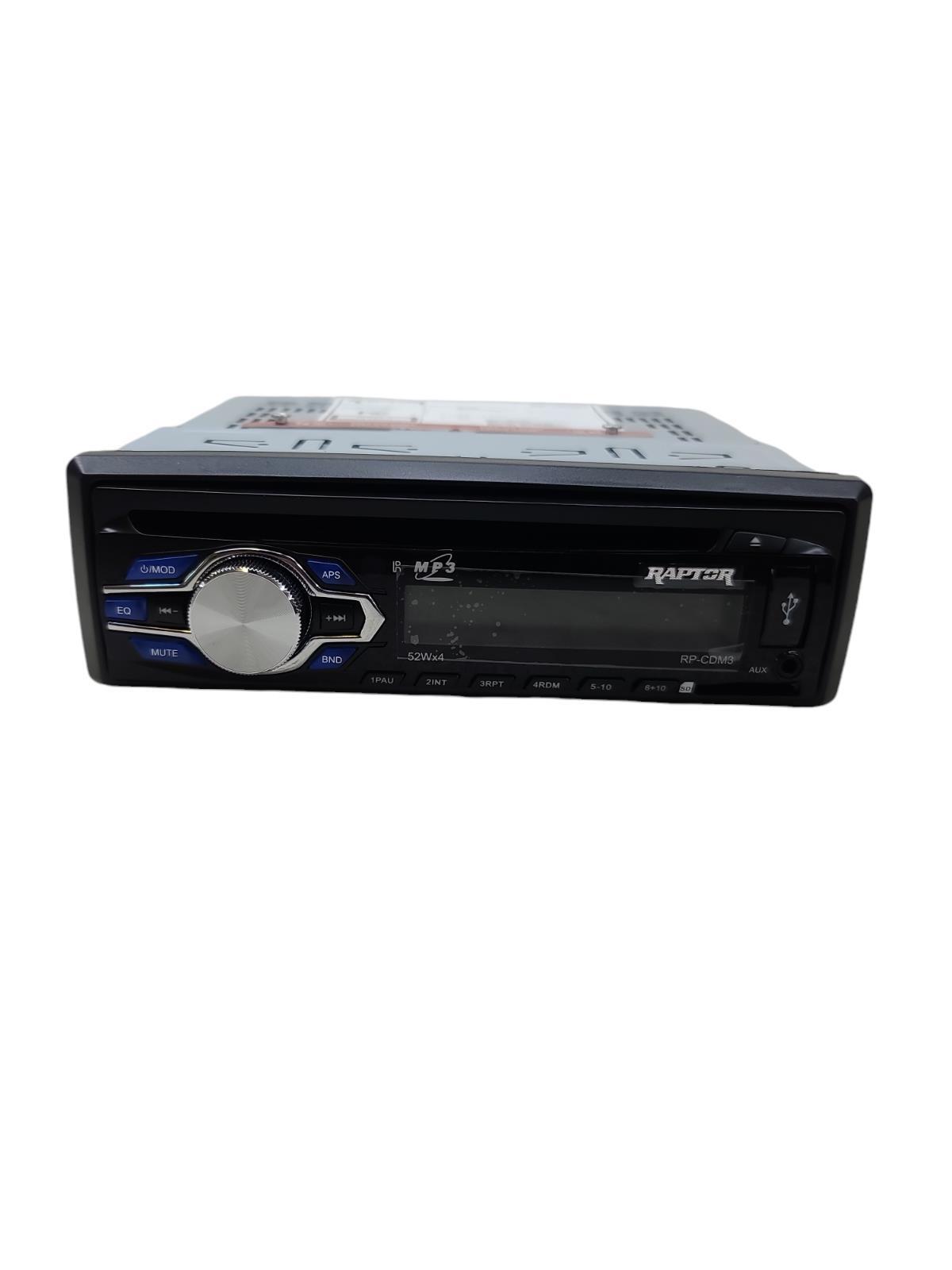 RAPTOR RP-CDM3 HIGH POWER. AM/FM STEREO CD PLAYER 200 WATTS