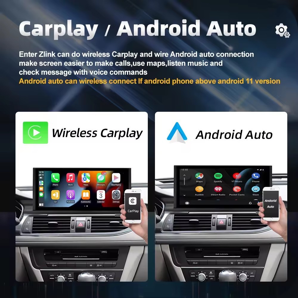12.3″ For Audi A6 A7 C7 2012-2018 Tesla Style Car Stereo Radio Carplay GPS 128G