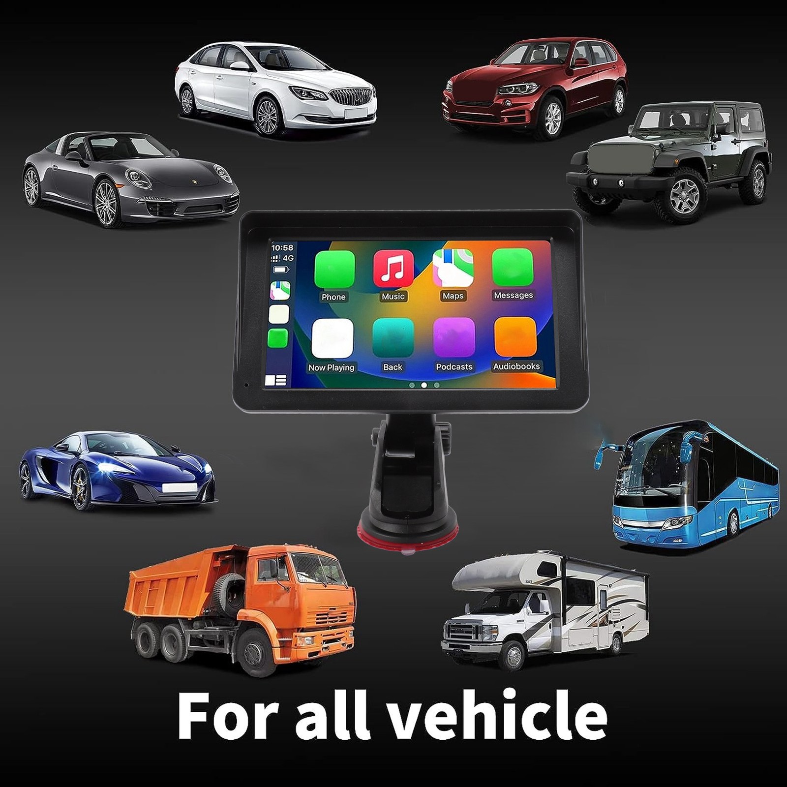 Car Stereo 7 Inch HD Touch Screen Portable Car Stereo For Mirror Link With Voice