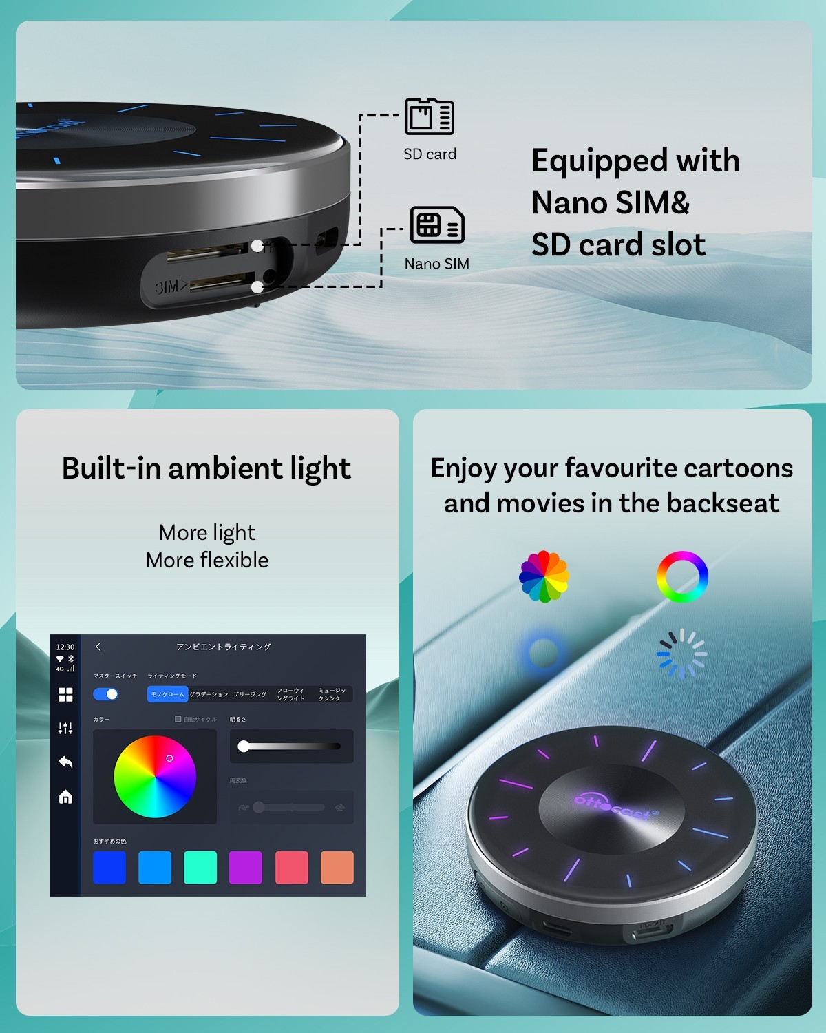 Wireless CarPlay Android Auto AI Box Android 12 HDMI Streaming Smart Car Box