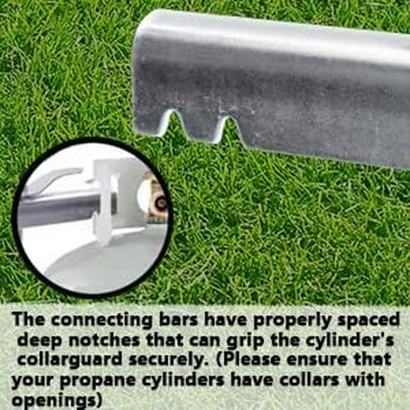 RV Dual Propane Tank Cylinder Rack for Camper and Travel Trailer for 20Lb Tanks,