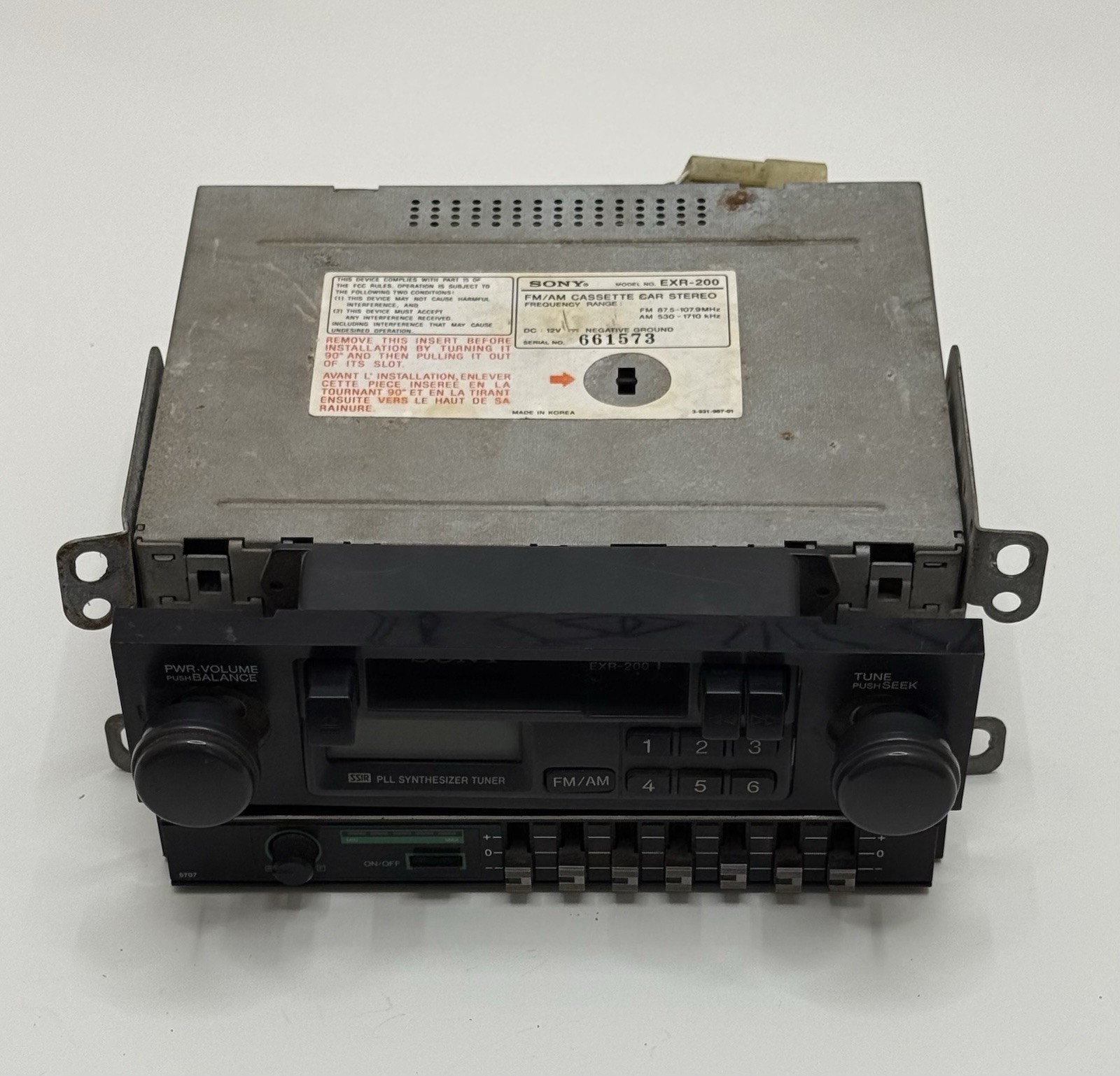 Sony EXR-200 AM/FM Cassette Stereo Equalizer 1984-1989 Toyota 4Runner Pickup