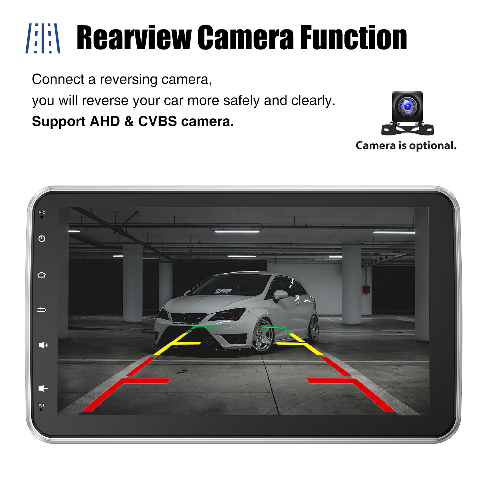 Double 2 DIN Carplay Stereo 6.2″ CD DVD Player FM AM RDS Radio USB AUX-in TF BT