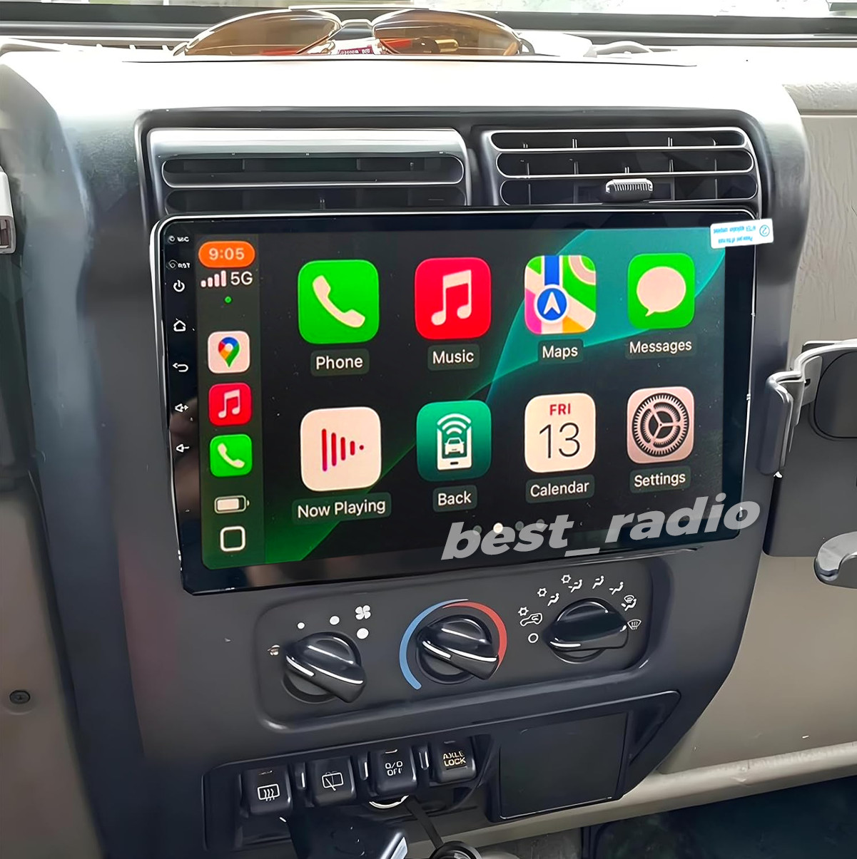 For 2003-2006 Jeep Wrangler 9″ IPS Screen Android 13 CarPlay Radio GPS WIFI