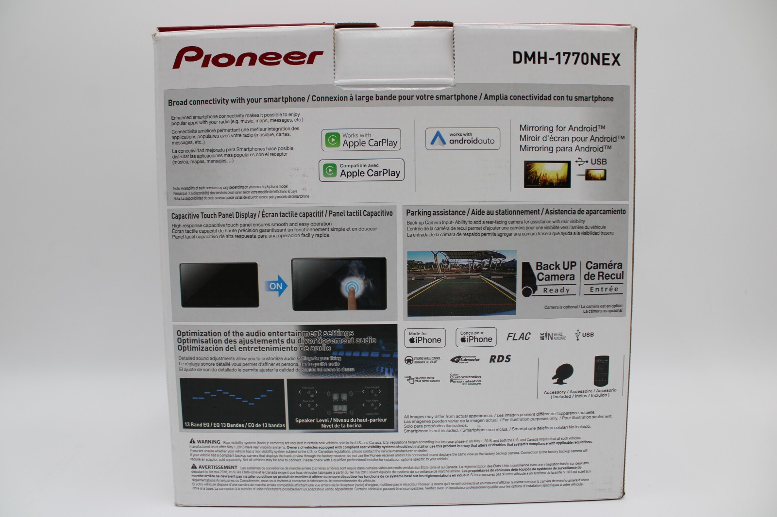 Pioneer DMH-1770NEX 2-DIN 6.8″ Car Stereo, Apple CarPlay/Android Auto, SXM Ready