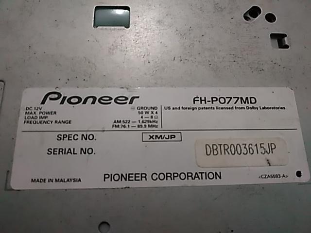 Carrozzeria FH-P077MD 2DIN Car Audio CD MD CD-R/RW MDLP DSP Tested Working JP