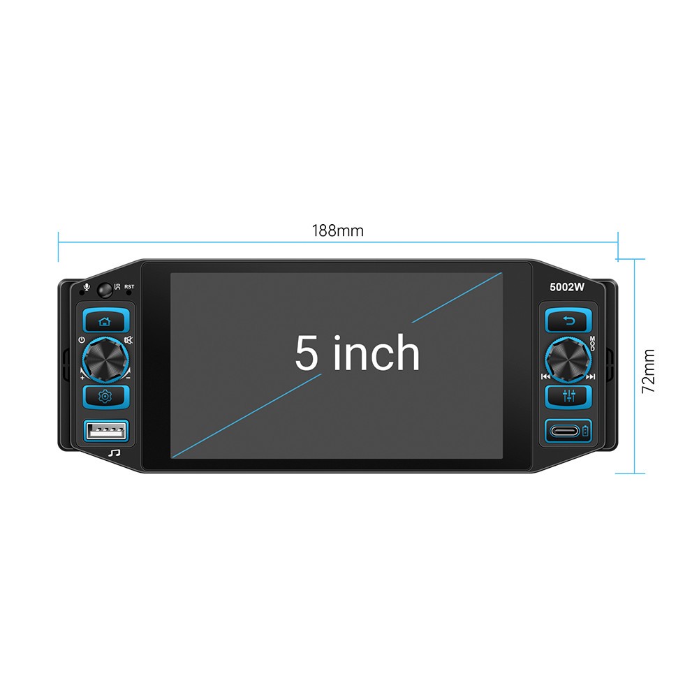 1Din Car Multimedia MP5 Player Touch Screen FM/RDS Radio Stereo Mirror Link