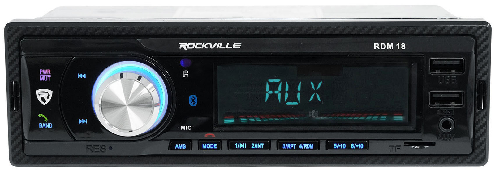 Rockville RDM18 In-Dash Car Digital Media Bluetooth AM/FM/MP3 USB/SD Receiver
