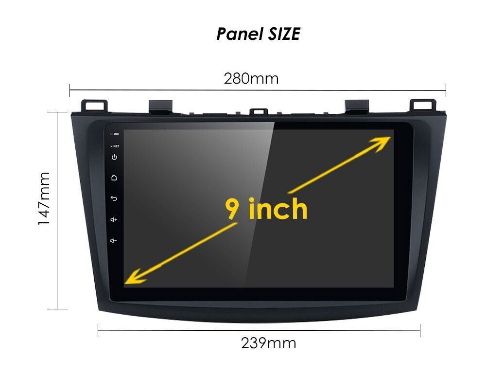 For Mazda 3 2010-2013 Carplay Touch Screen Radio Stereo GPS Navi w/Backup Camera