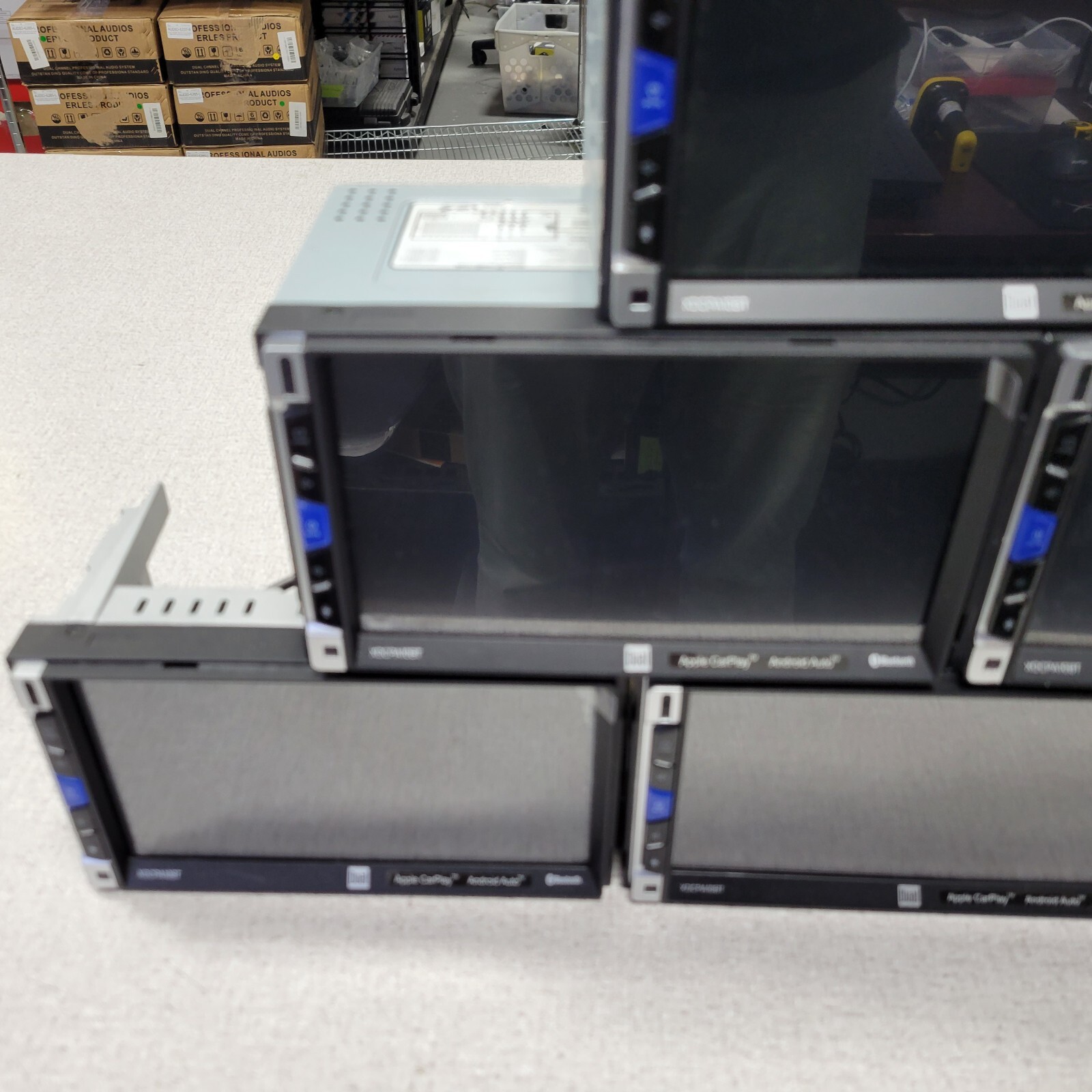 Lot of 6 Dual Electronics XDCPA10BT 7″ Car Stereo CarPlay & Android NOT WORKING!