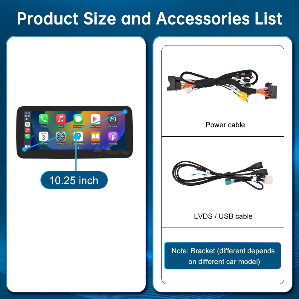 10.25′ Wireless CarPlay Touch Screen Stereo For Benz E W212 NTG4.0 Android Auto