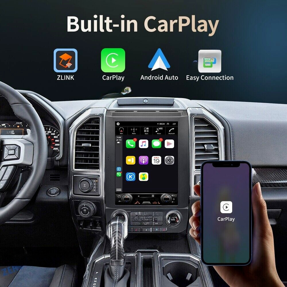 12.1″ Android Carplay Car Stereo Radio GPS Navi 2+32GB For Ford F150 2016-2021