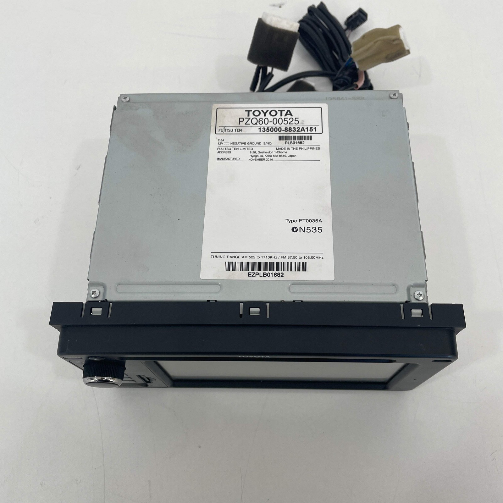 Toyota Corolla ZRE182R 2012-2015 Head Unit PZQ60-00525 | OEM