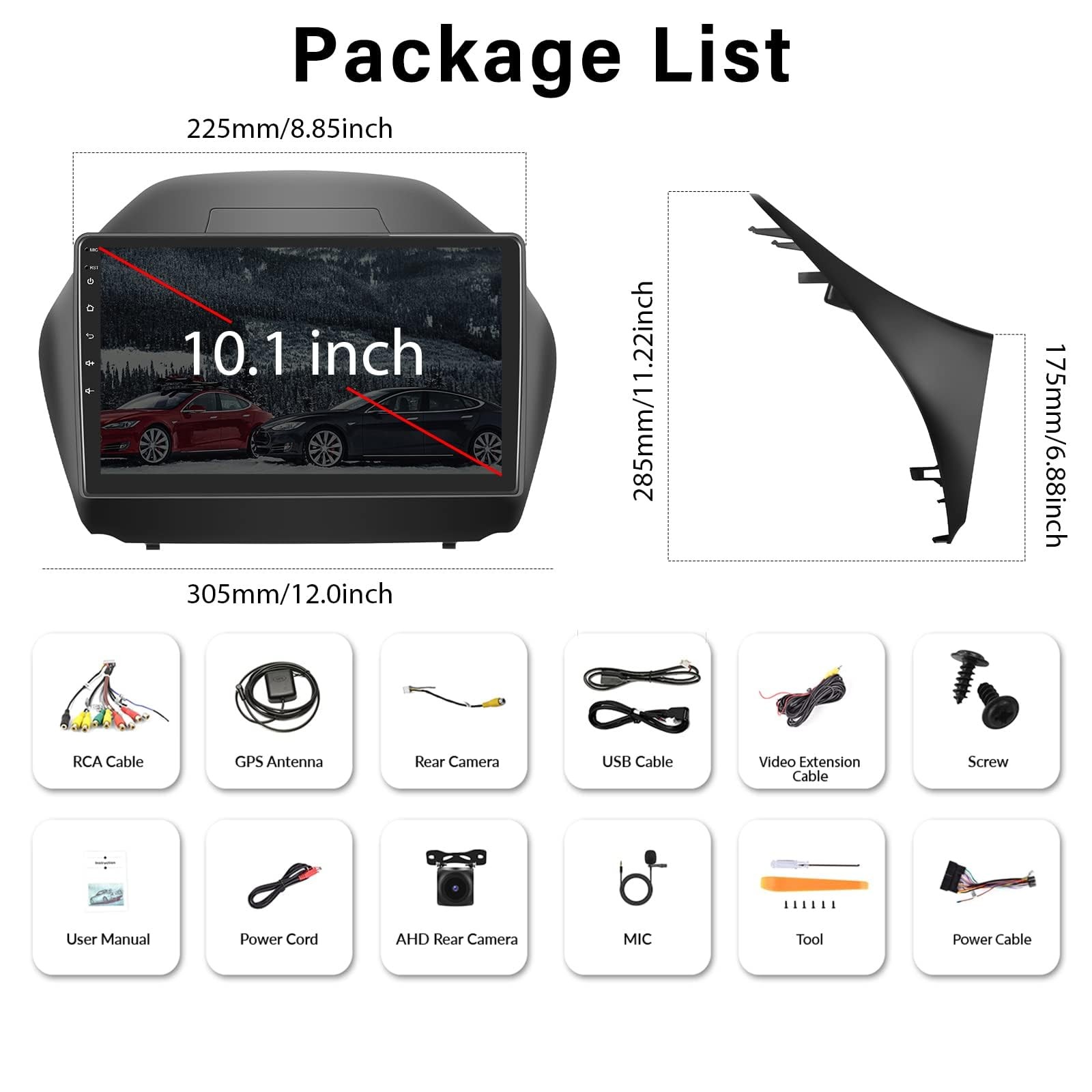 Camecho Car Radio Head Unit Android 13 For Hyundai Tucson Ix35 2010-2015 Radio