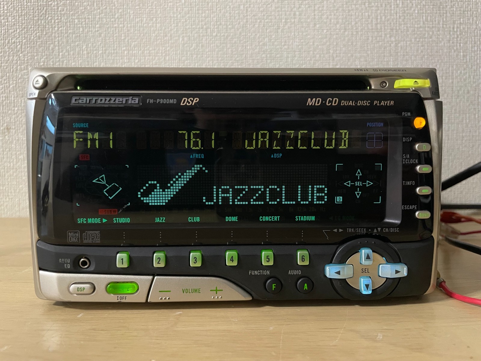 Pioneer Carrozzeria FH-P900MD 2DIN Car Audio CD MD Bluetooth Player Tested