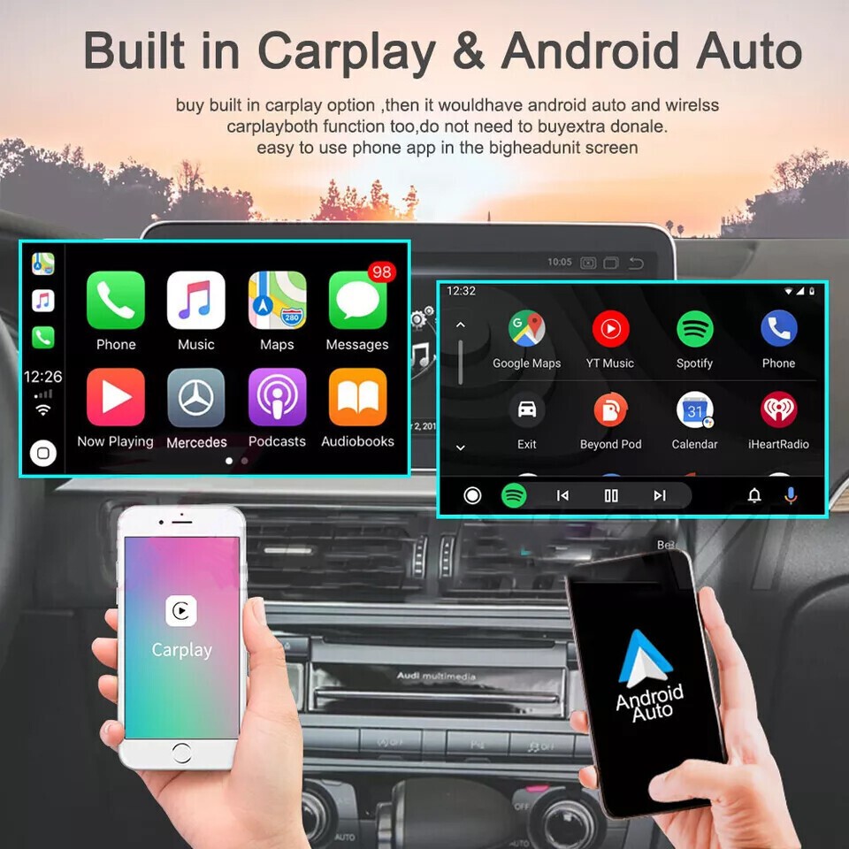 10.25″ For AUDI Q7 2005~2015 Android 13 Car Radio Stereo GPS Navi Carplay 4+64GB