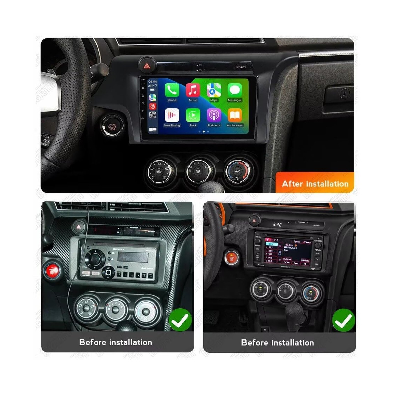 Car Radio for Scion tC 2011 2012 2013 2014 2015 2016 2GB RAM 64GB ROM, Biorun…