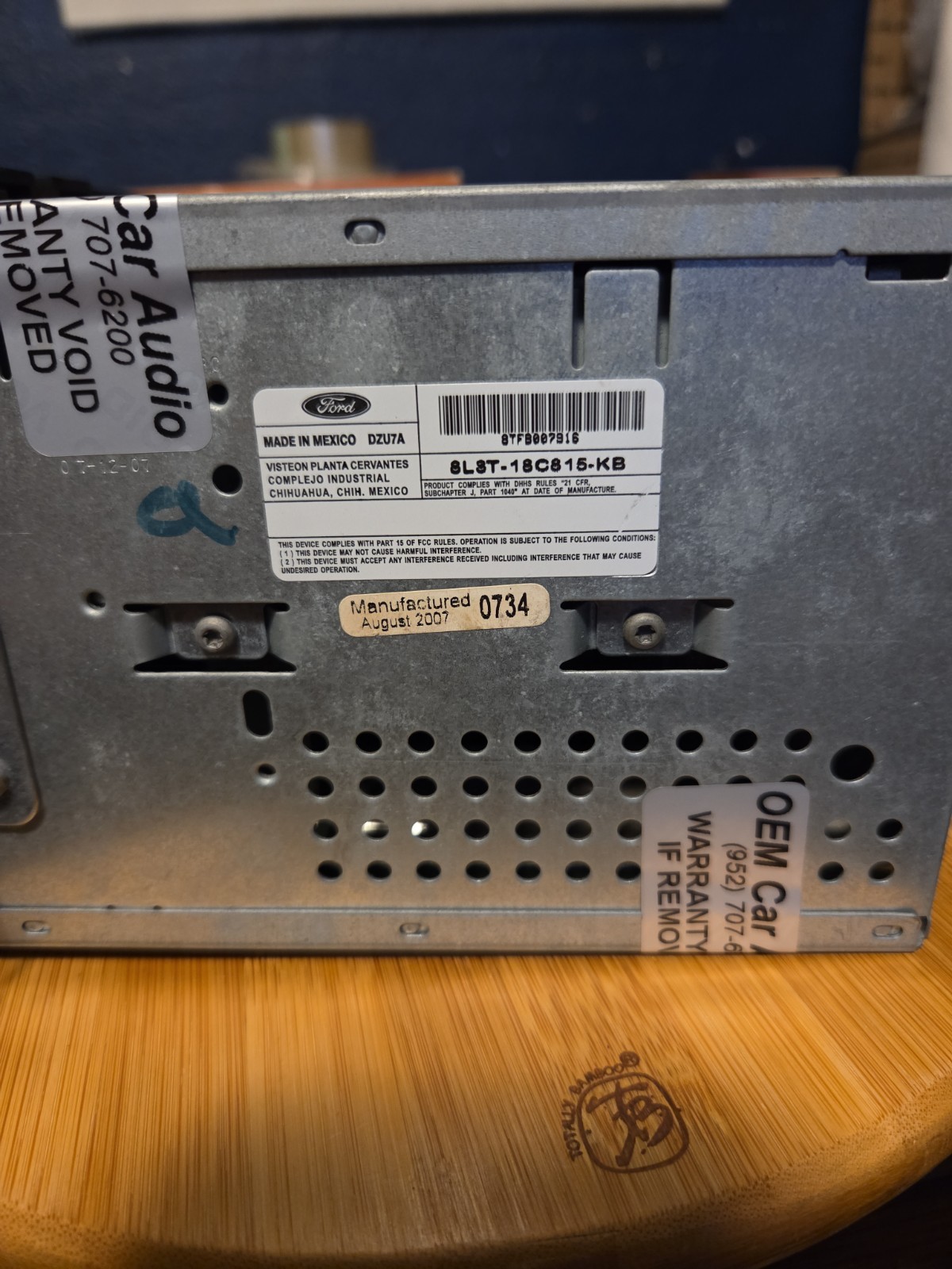 Ford Radio 6 Disc CD Player MP3 AM FM Aux OEM Head Unit 2008