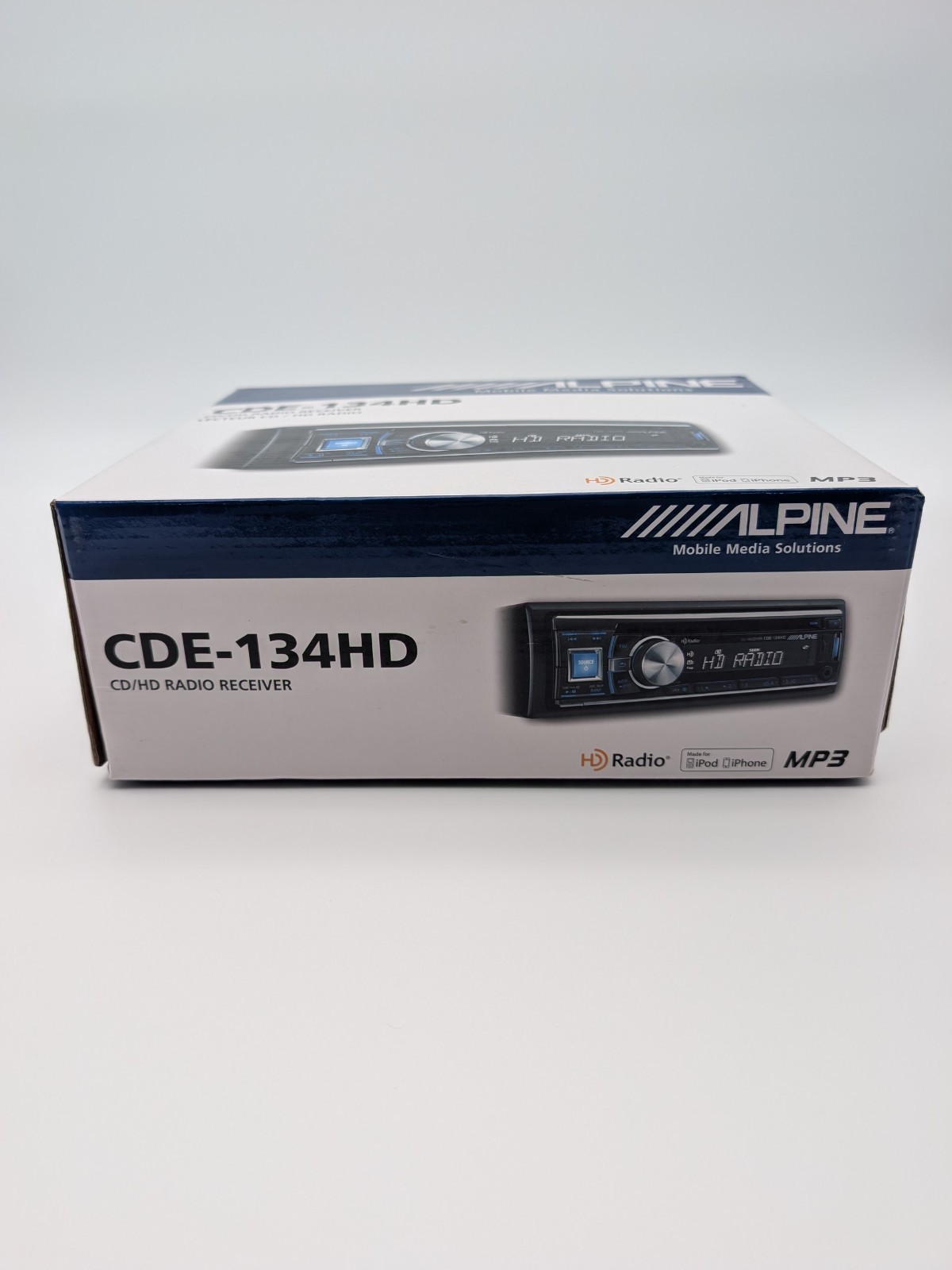 NOS Alpine CDE-134HD CD/HD Radio CD PLAYER Receiver USB: IPHONE/IPOD/MP3