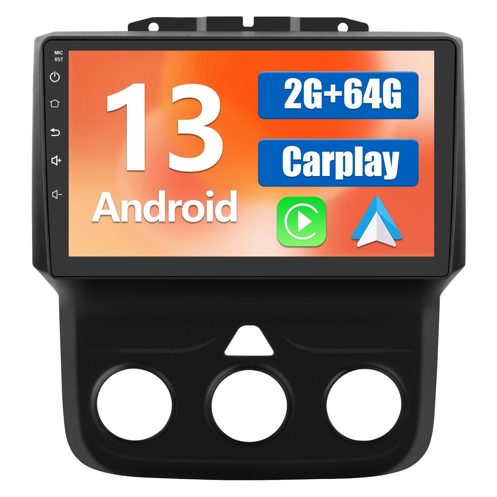 2GB+64GB Car Radio for Dodge Ram 1500 2500 3500 2013-2019,Wireless Wire CarPl…