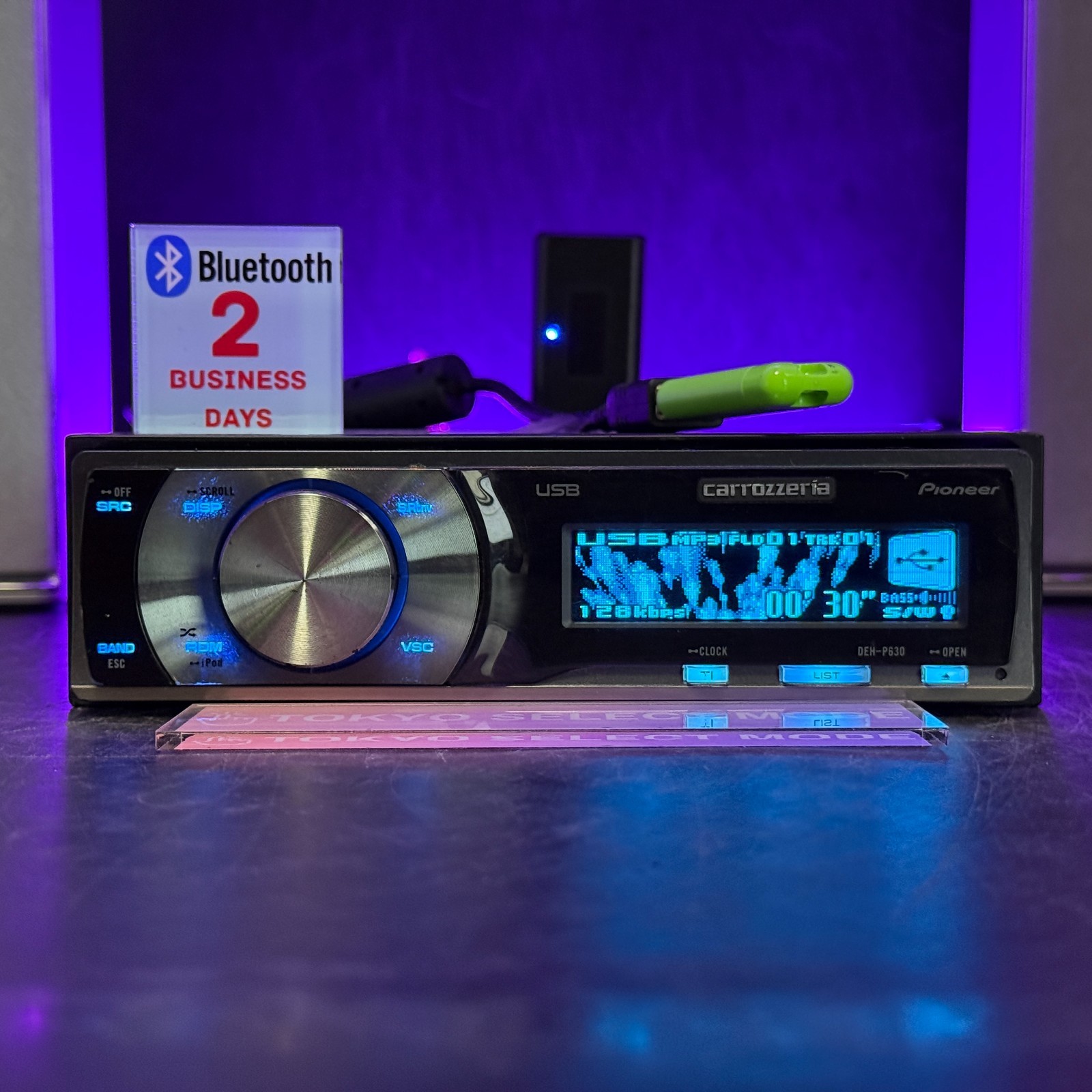 Pioneer Carrozzeria DEH-P630 1DIN Car Audio CD USB Player Added Bluetooth Stock
