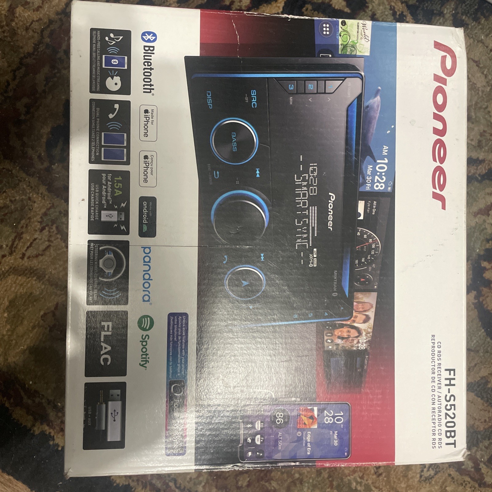 Pioneer FH-S520BT CD RDS RECEIVER Bluetooth