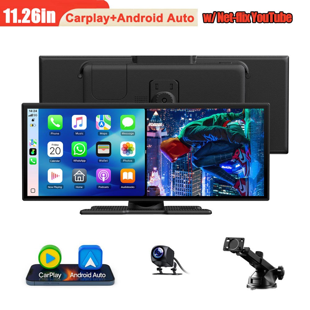 3 IN 1 11.26” Wireless CarPlay Android Auto AI Box for Car w/ Net-flix YouTube