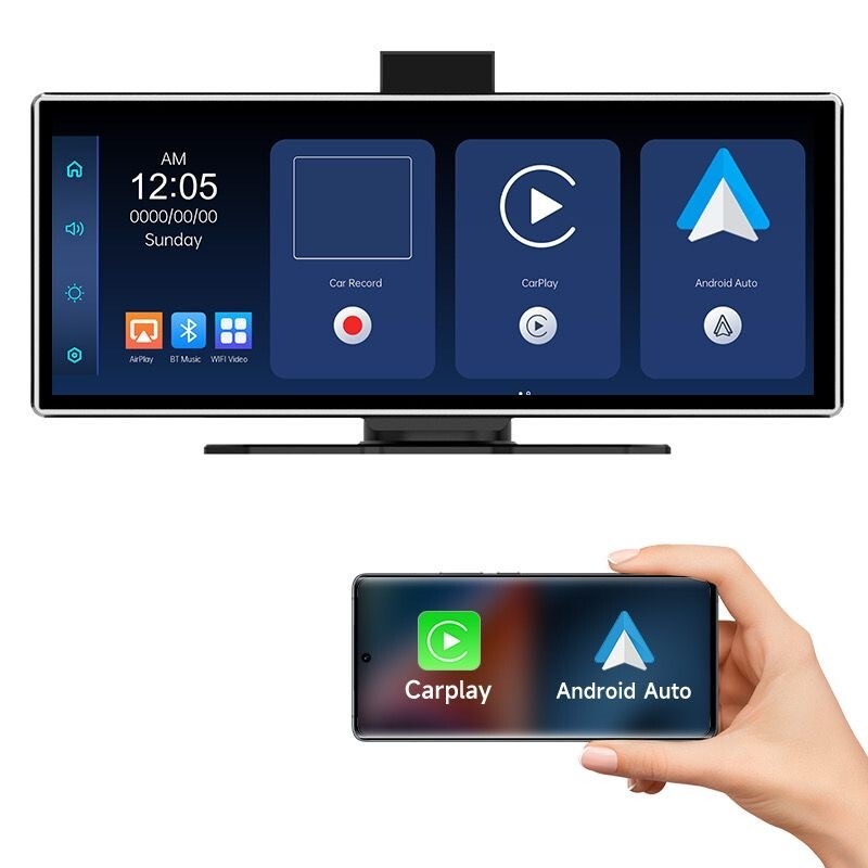11.26″ Wireless CarPlay & Android Auto Screen with 64GB SD Card and Backup Camer