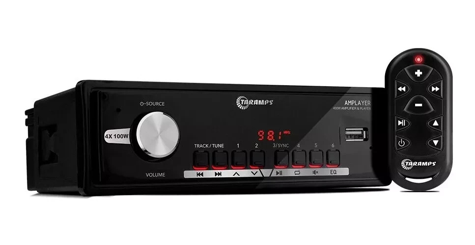 Rádio Player Mp3 Taramps Amplayer Bluetooth Usb 4x100w 400w