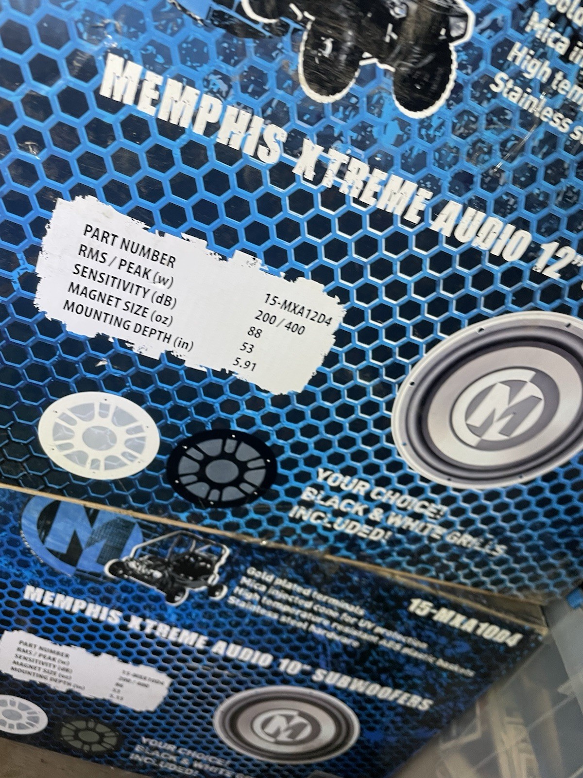 Memphis Xtreme Audio 12” subwoofer 15-MXA12D4 (R7A010969)