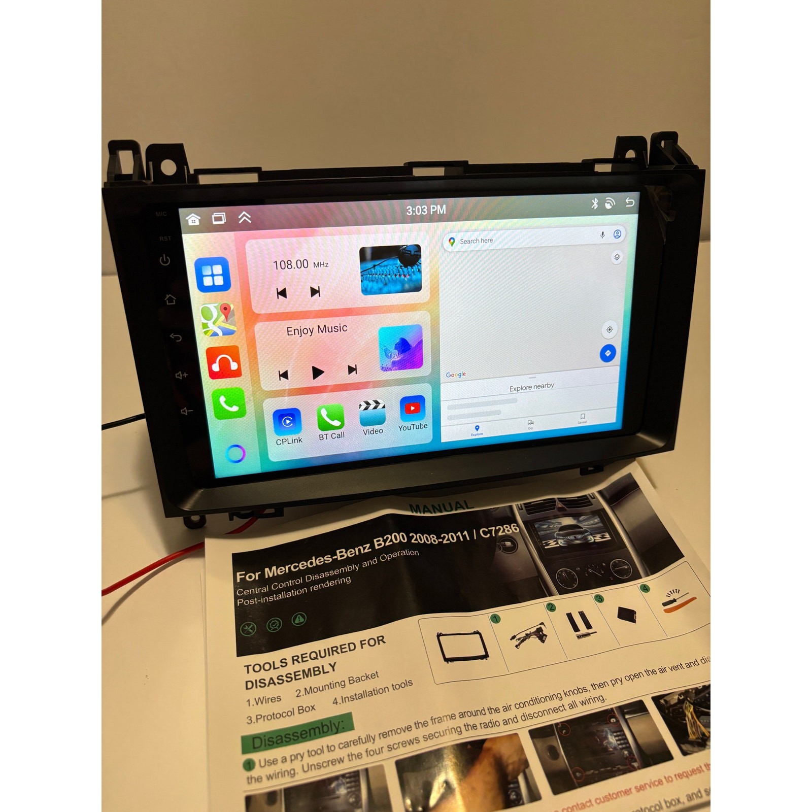 9″ Wireless CarPlay Android Auto Stereo – Mercedes Sprinter Vito – Open Box