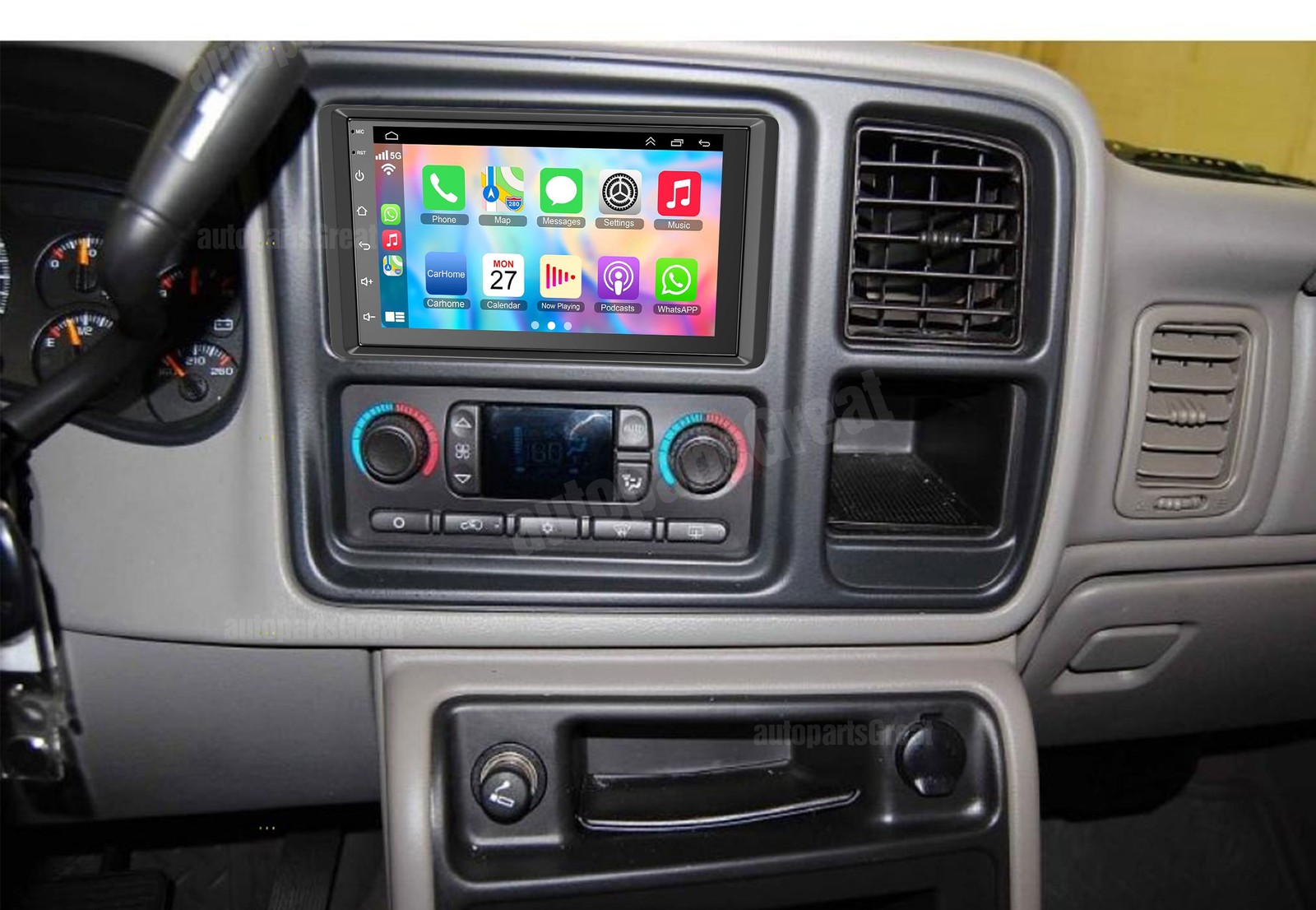 Android For 2003-2006 GMC Sierra 1500 2500 3500 CarPlay Car Radio GPS Navigation