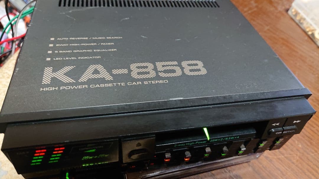 Pioneer KA-858 Vintage Cassette Car Stereo Auto Reverse EQ Working JDM 1986