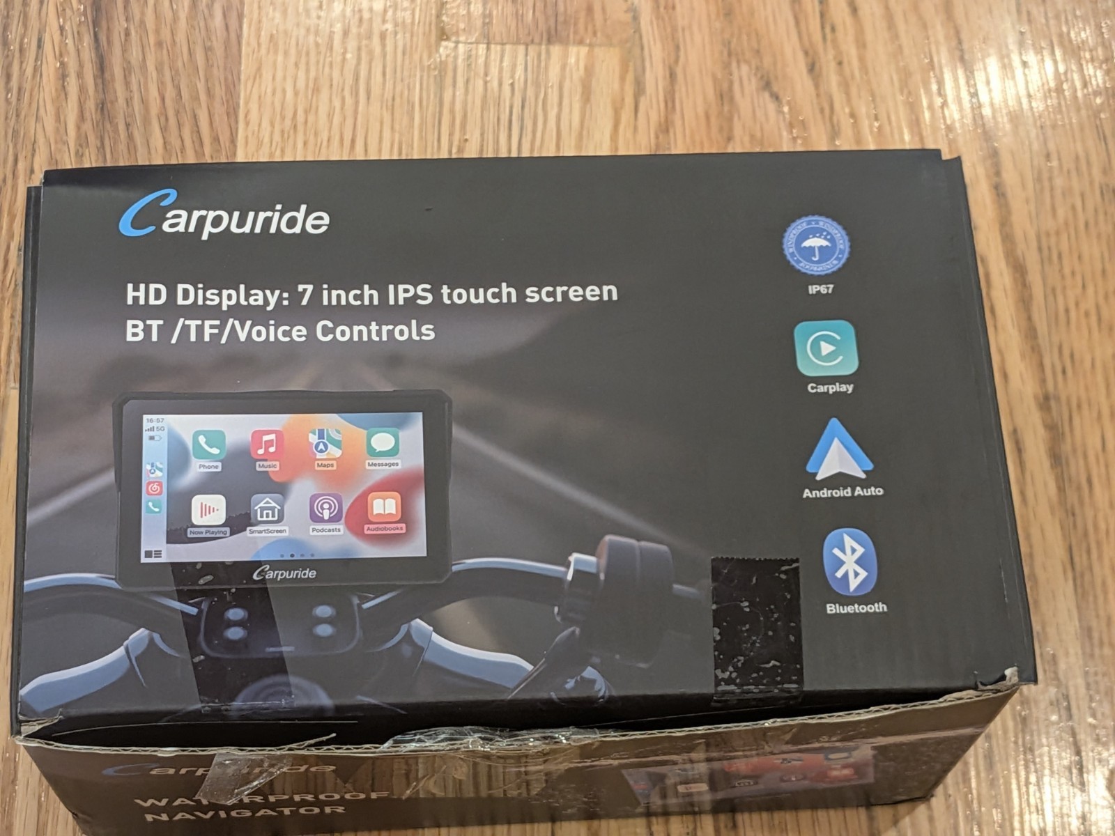 Carpuride W702 7” BMW Motorcycle CarPlay & Android Auto GPS Navigation Screen