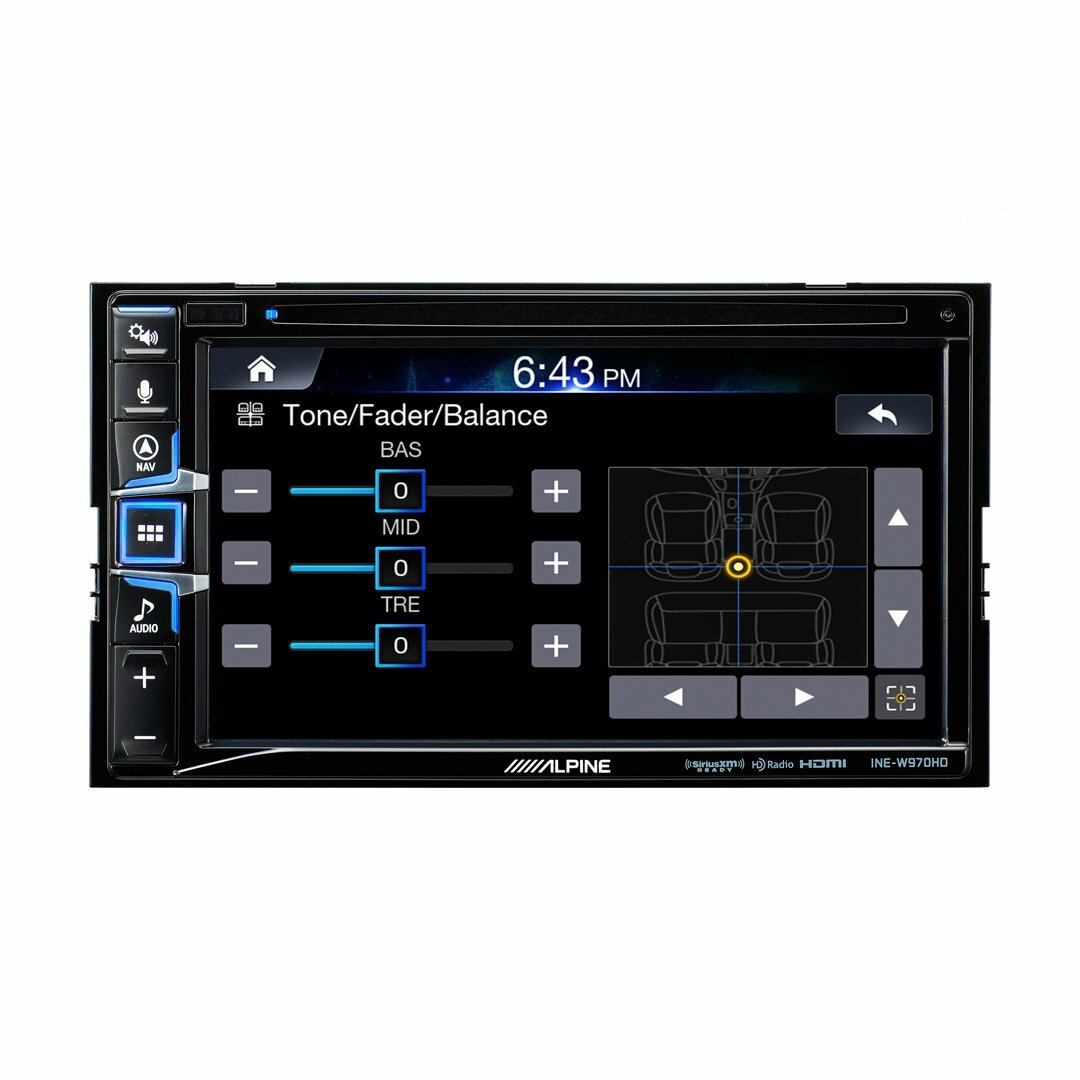 Alpine INE-W970HD, 6.5″ Double Din GPS DVD Receiver w/ CarPlay and Android Auto