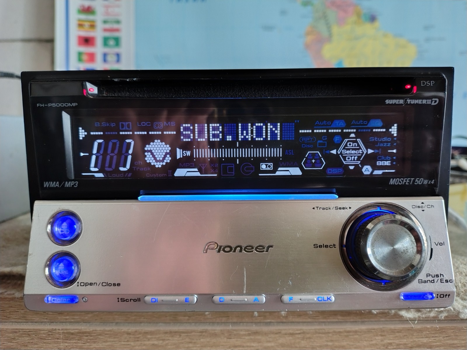 Pioneer FH-P5000MP Car Stereo CD/Cassete Player In Dash Receiver Fully Working