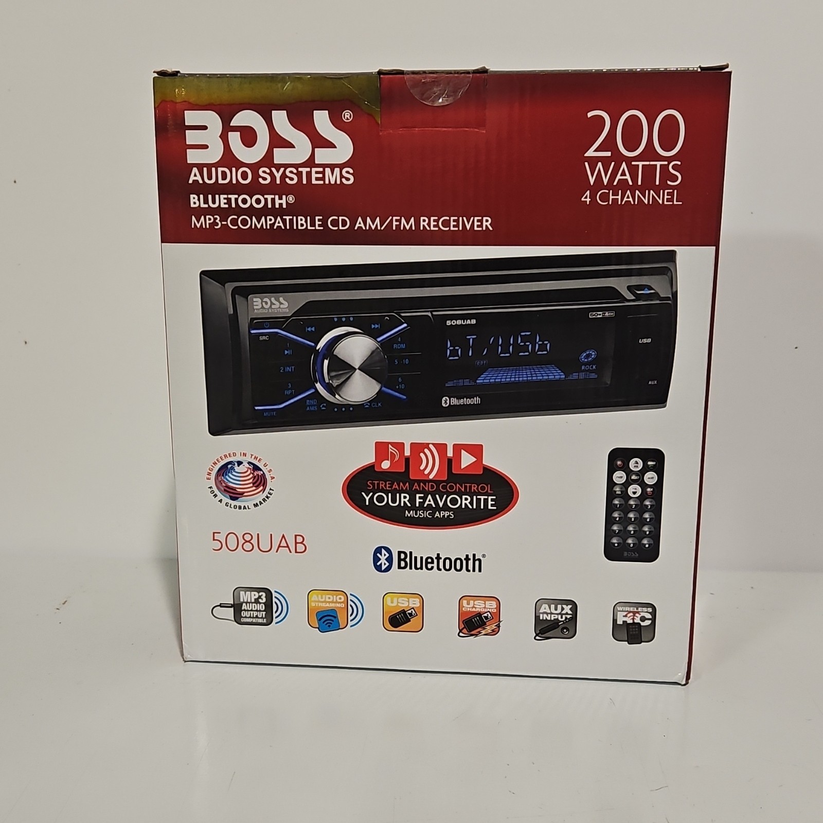 BOSS Audio Systems 508UAB Car Stereo With Bluetooth – Single Din, CD Player,NIB