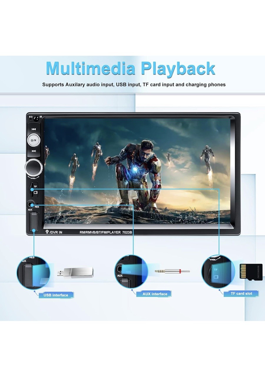 *PREMIUM* 7″ Car Radio Apple/Android Car Stereo 2 DIN, FM, BT, BACK UP CAMERA