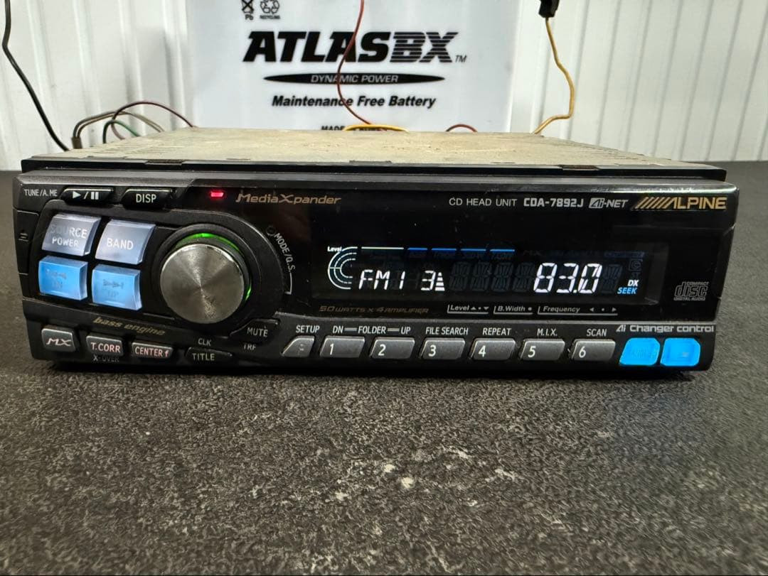 Alpine CDA-7892J 1DIN Car Audio CD Head Unit 50W x 4 V-Drive Bass Engine Japan
