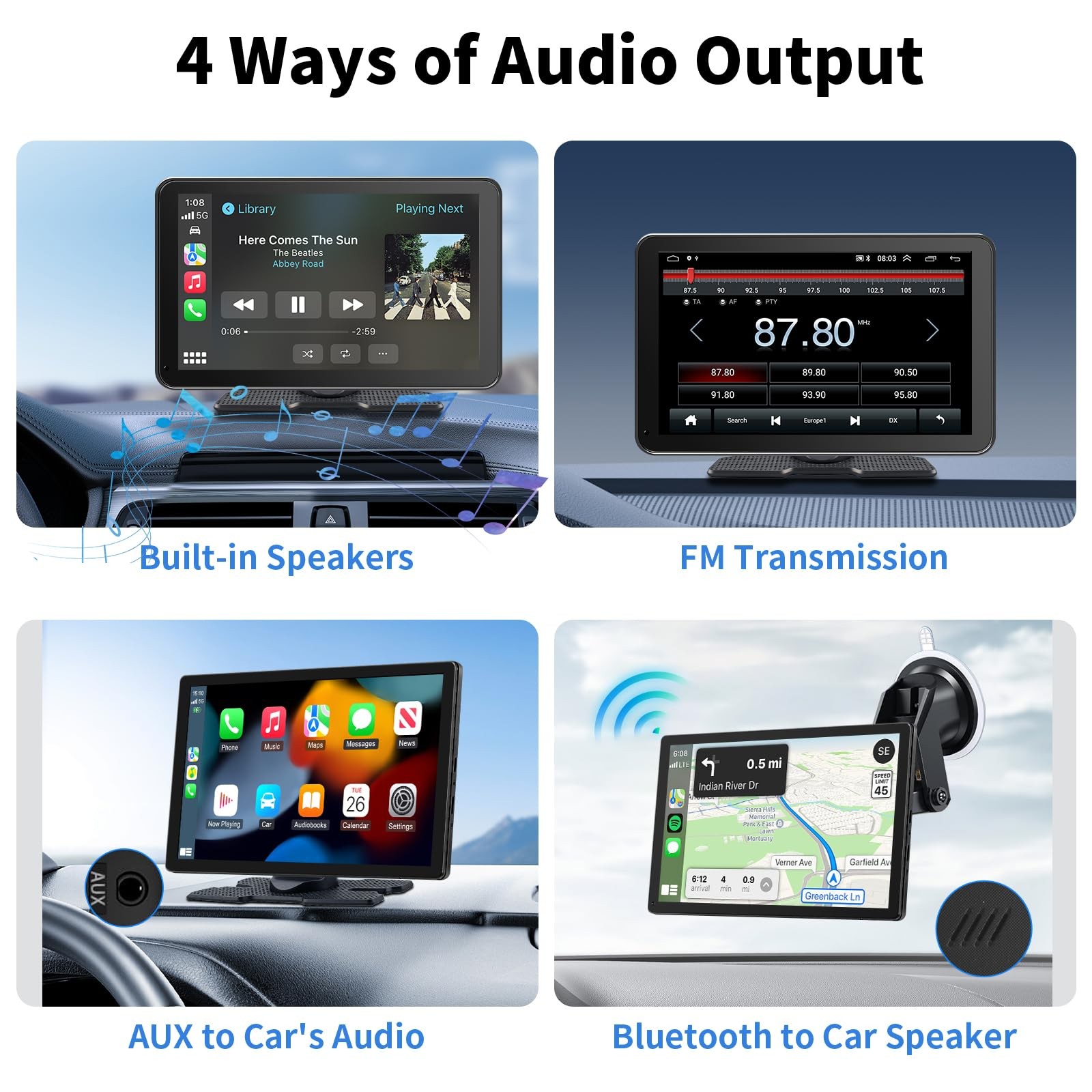 CarPlay Screen for Car 9 Wireless CarPlay & Android Auto Smart Portable